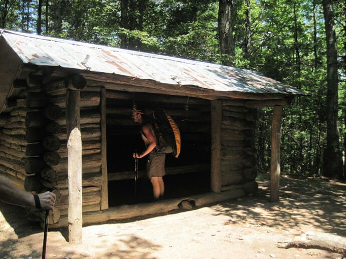 AT shelter above Hot Springs