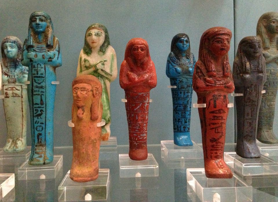 Egyptian funerary objects at The British Museum 