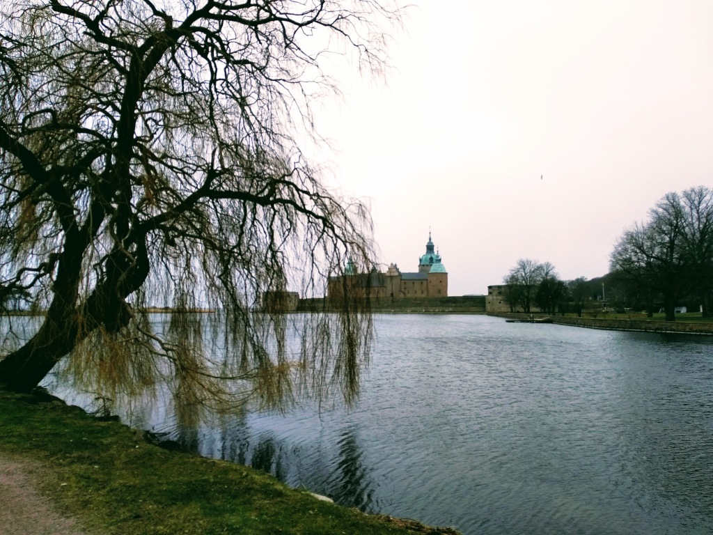 The castle at Kalmar, as seen from across the water.