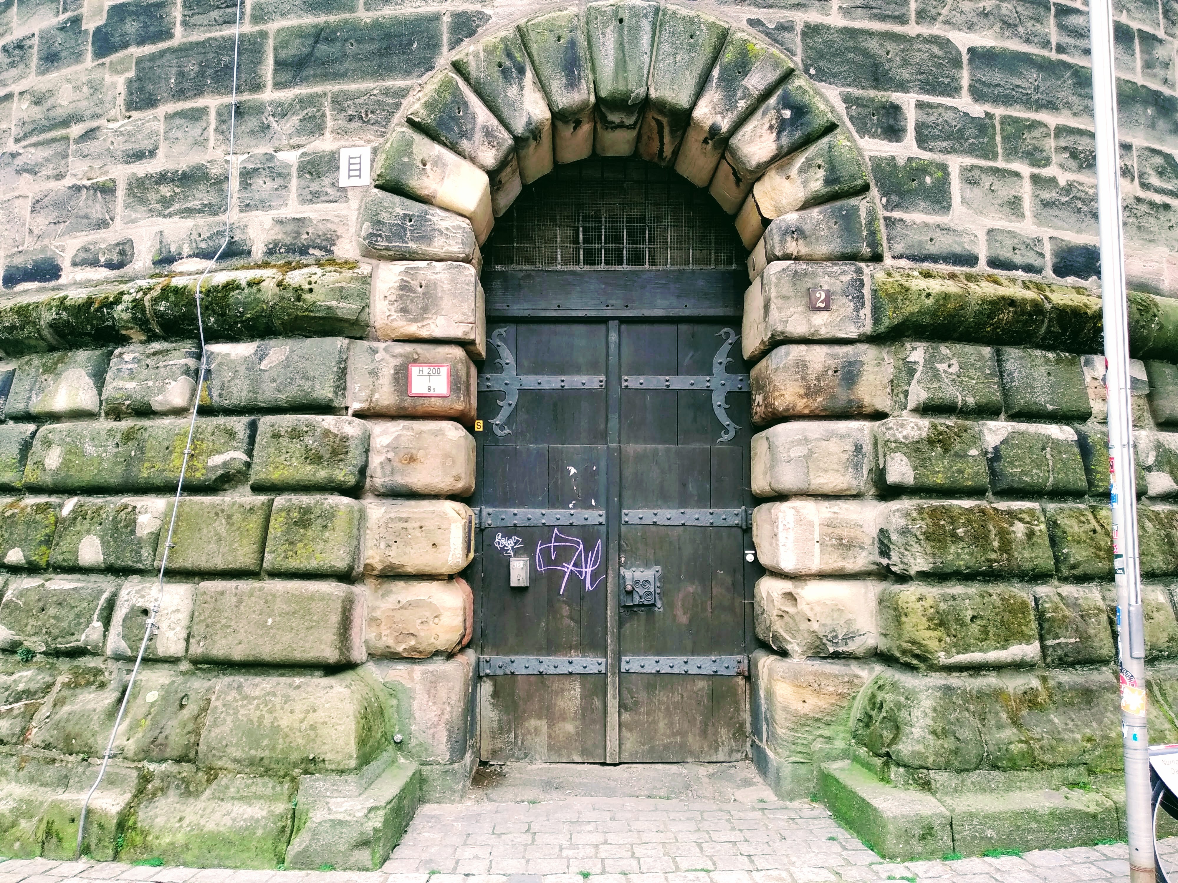 A door in a turret wall in Nürmberg.