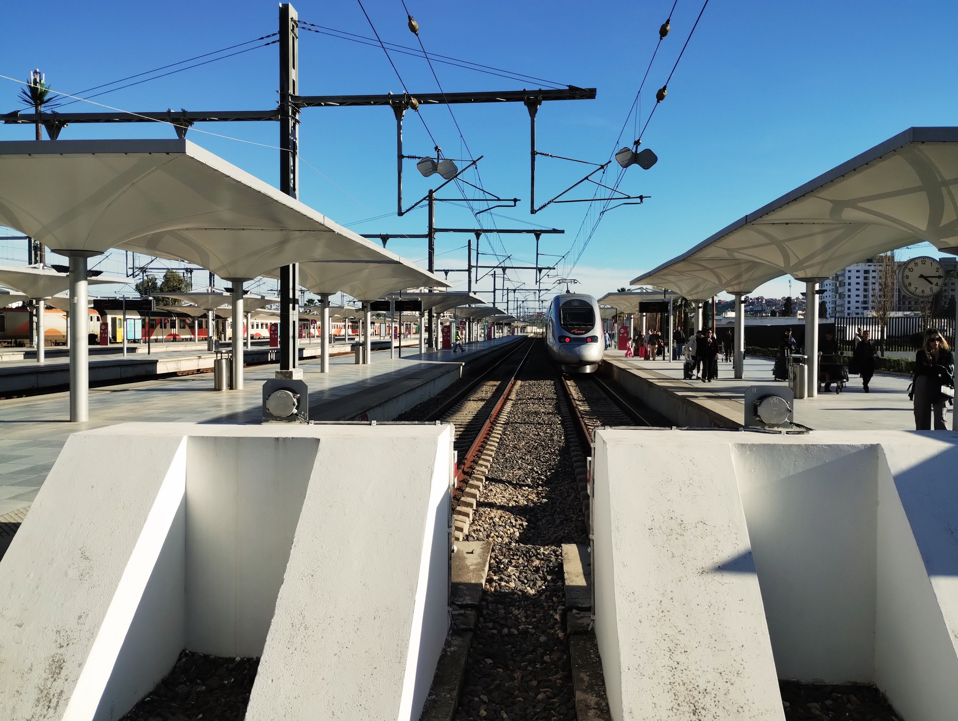 An ONCF Al Boraq train at its terminus station.