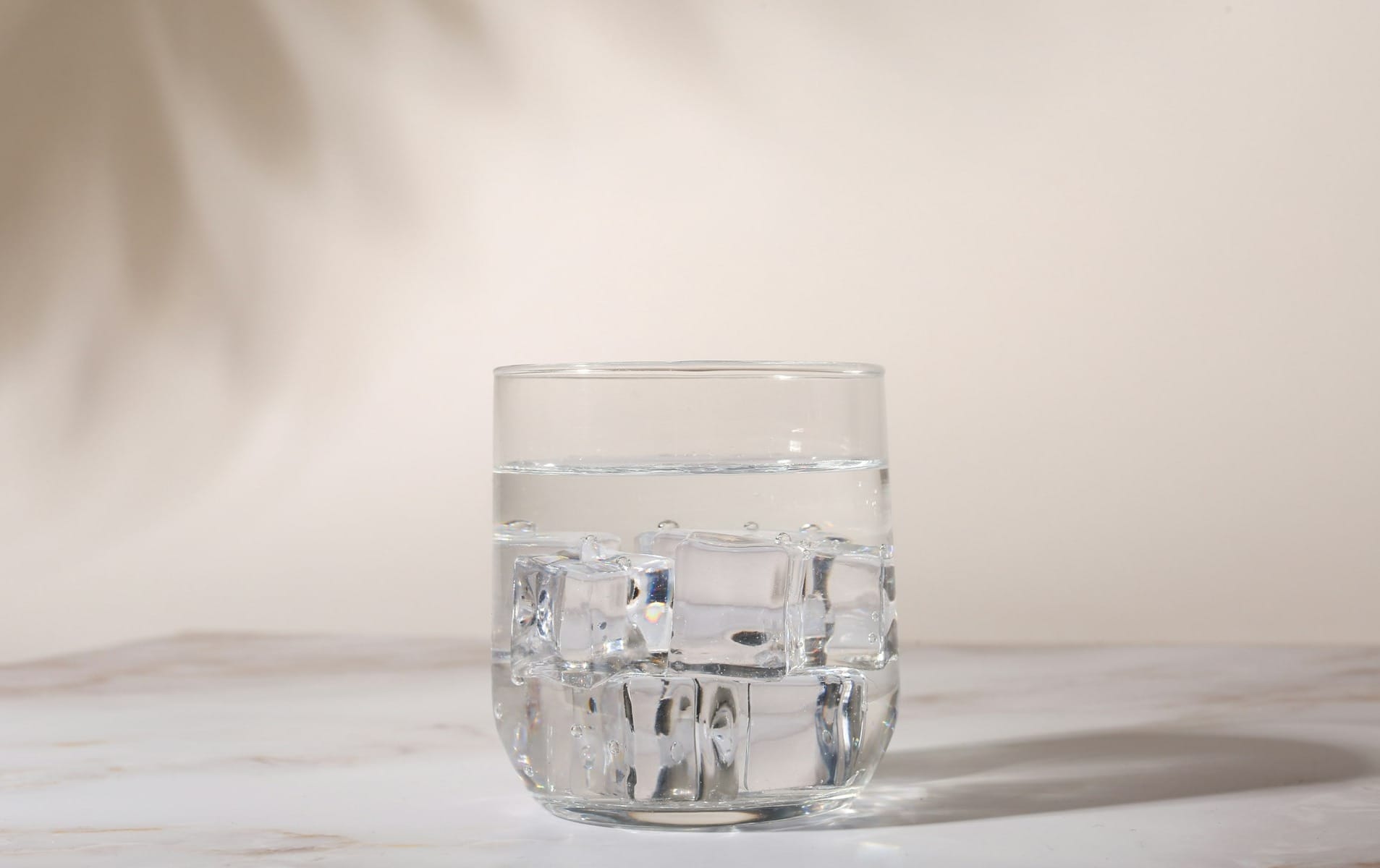 clear drinking glass on white table