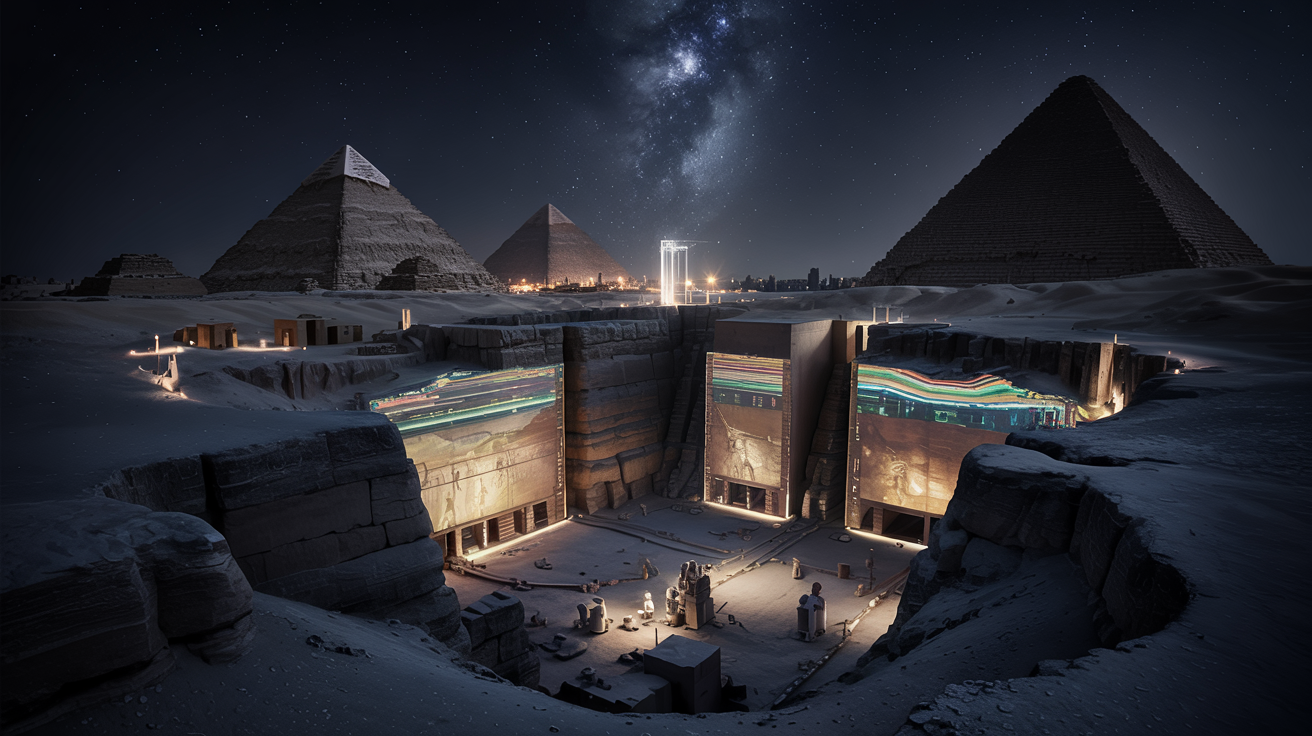 The Depths Beneath: Giza’s Hidden Geometry and the SAR Enigma
