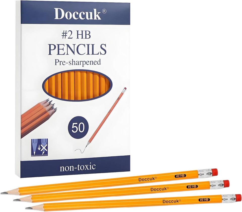 Doccuk Premium Yellow Pre-Sharpened #2 Pencils