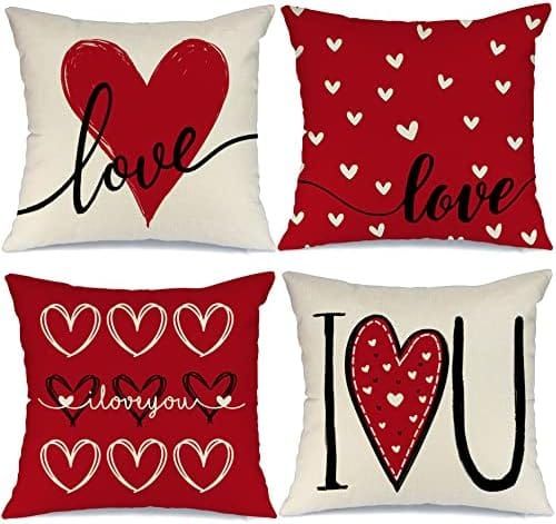 GEEORY Valentines Day Pillow Covers