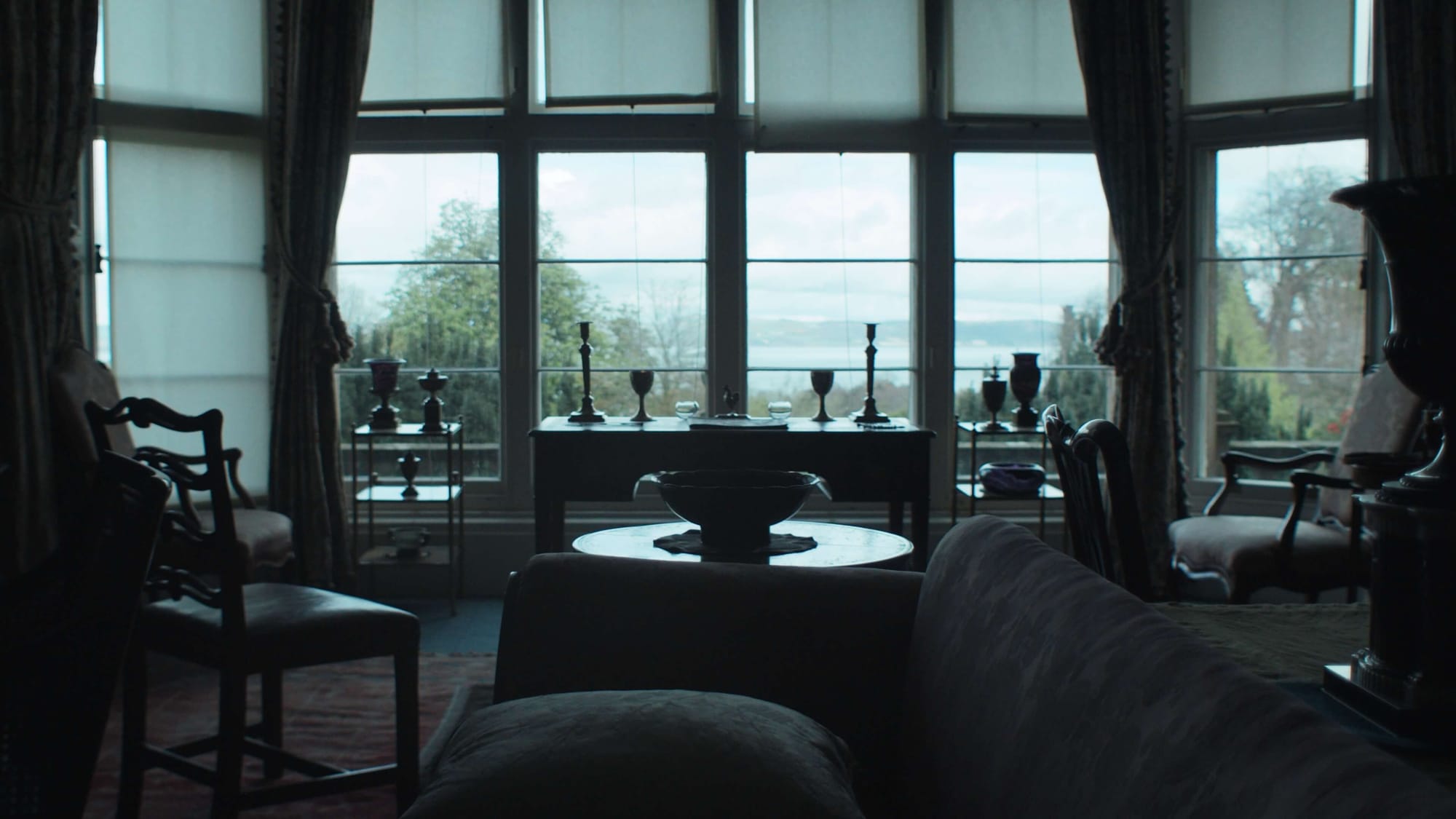 Interior of Lauriston Castle in Edinburgh, showing symmetrical features