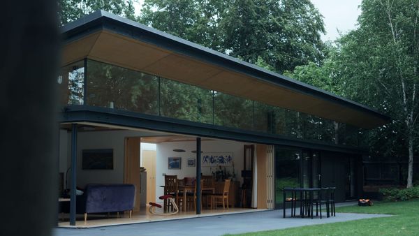 Inside a Long Glass House in Scotland