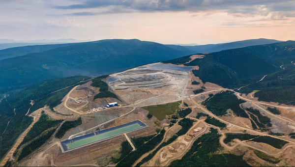 Aerial view of the Eagle Gold Mine site in Yukon