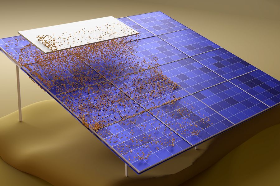 ☀ Statisk elektricitet kan ”tvätta” solpaneler i öknen