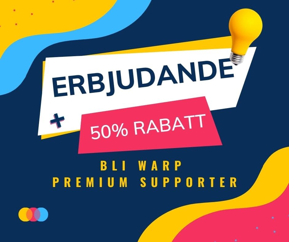 ❗ SISTA CHANSEN på Warp-erbjudande