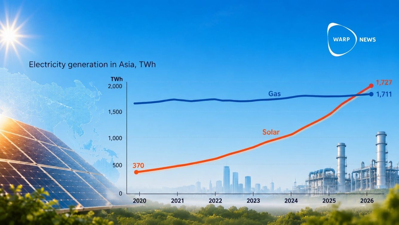 ☀️ Solkraft går om gas i Asien