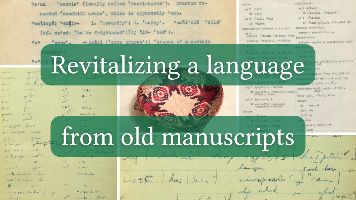 Revitalizing a dormant language from 80-year-old manuscripts