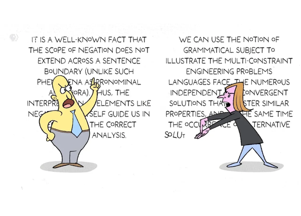 Inside the fiercest debate in linguistics—Universal Grammar. Plus, why your brain can process short text messages so quickly.