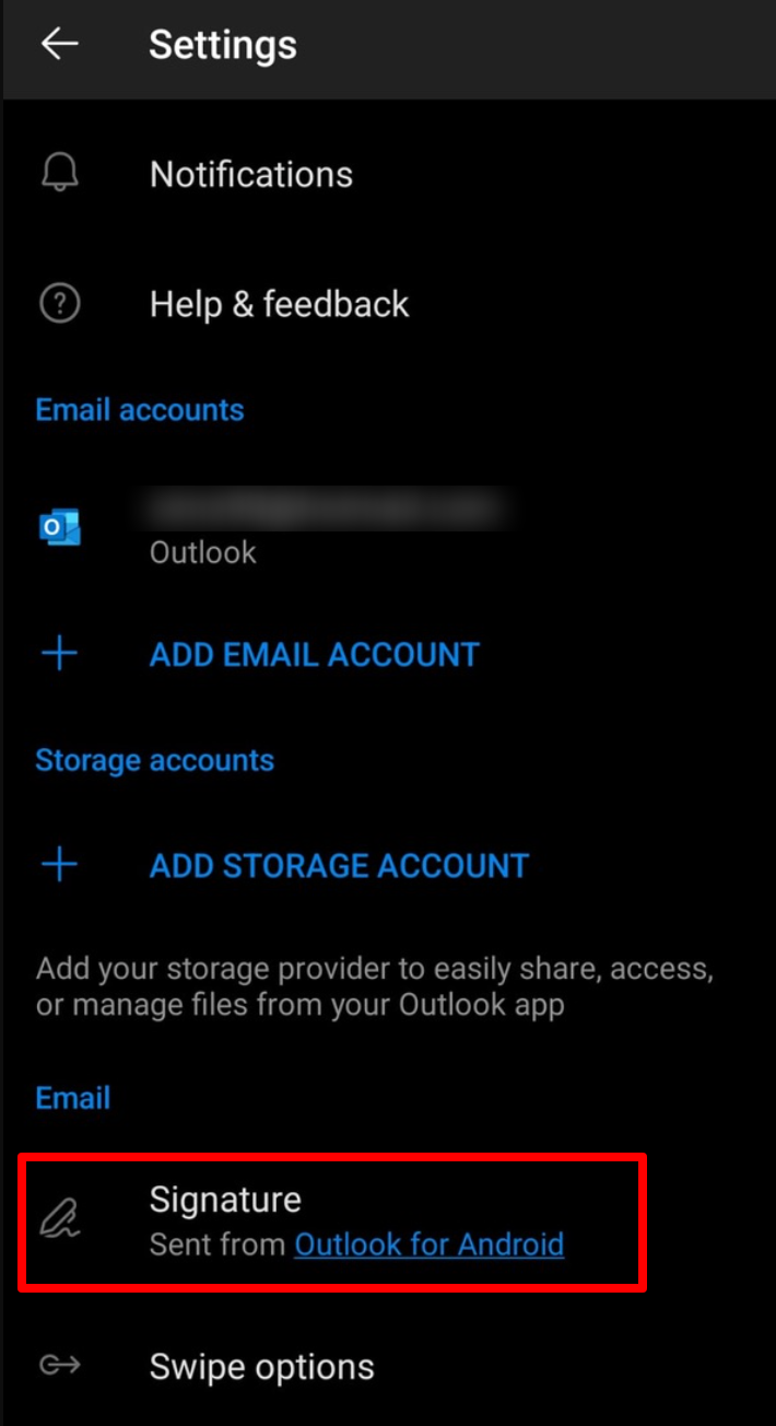 Image 18: how-to-add-signature-in-outlook-android-signature