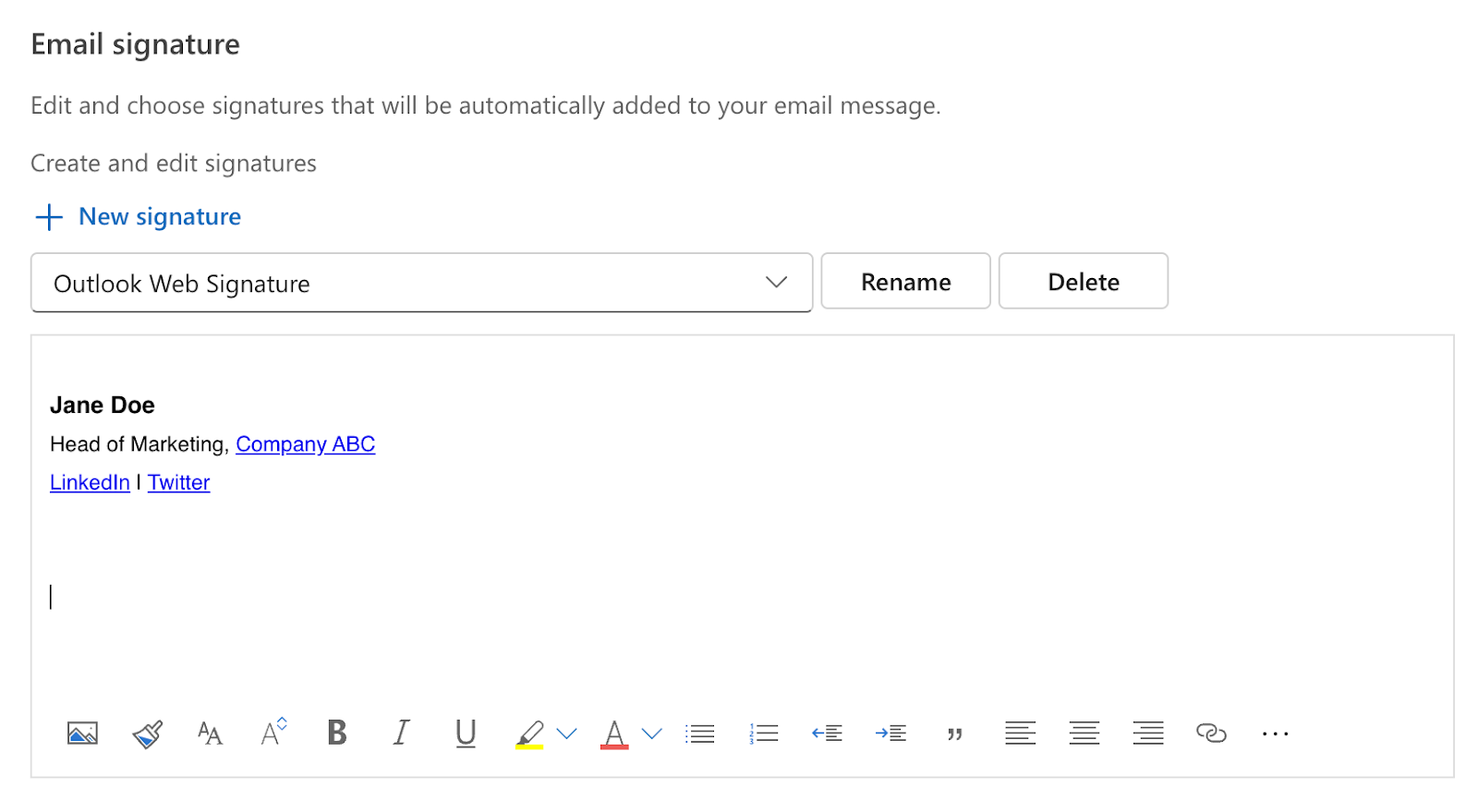 Image 3: how-to-add-signature-in-outlook-web-edit