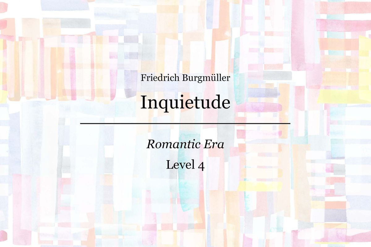 Burgmüller - Inquietude - Piano Sheet Music