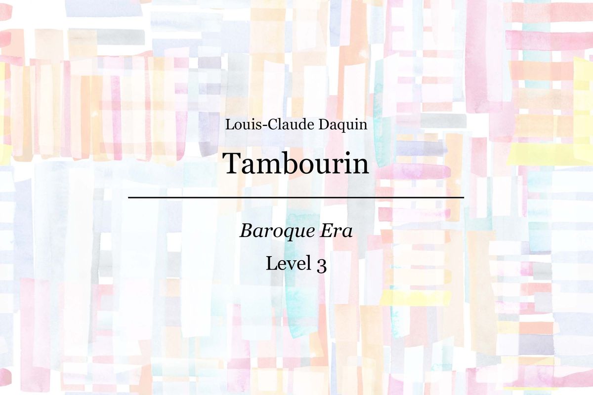 Louis-Claude Daquin - Tambourin - Piano Sheet Music