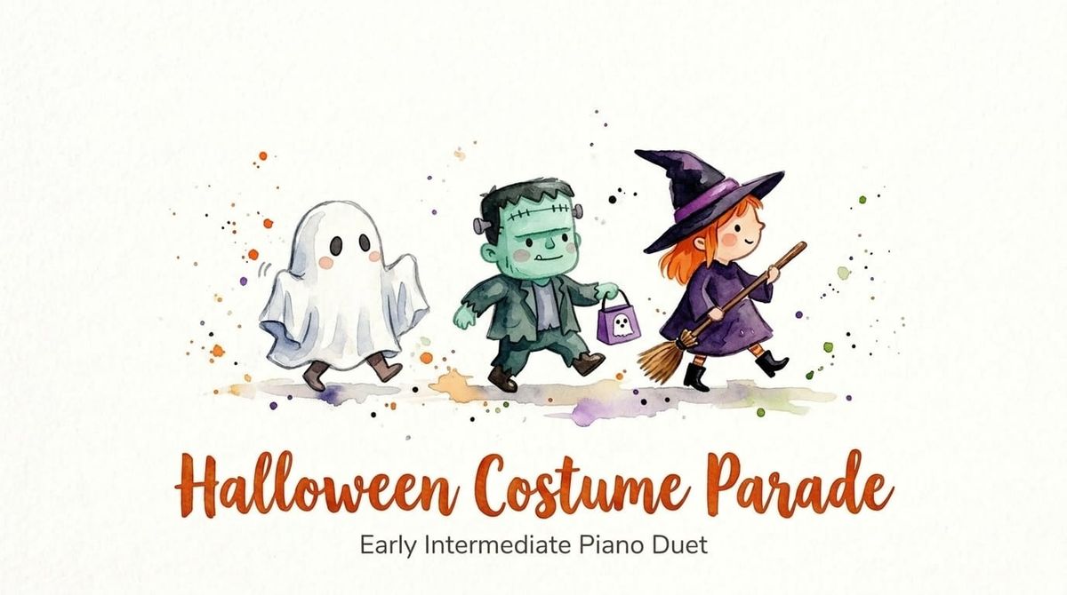 Halloween Costume Parade (Duet) - Early Intermediate Piano Sheet Music