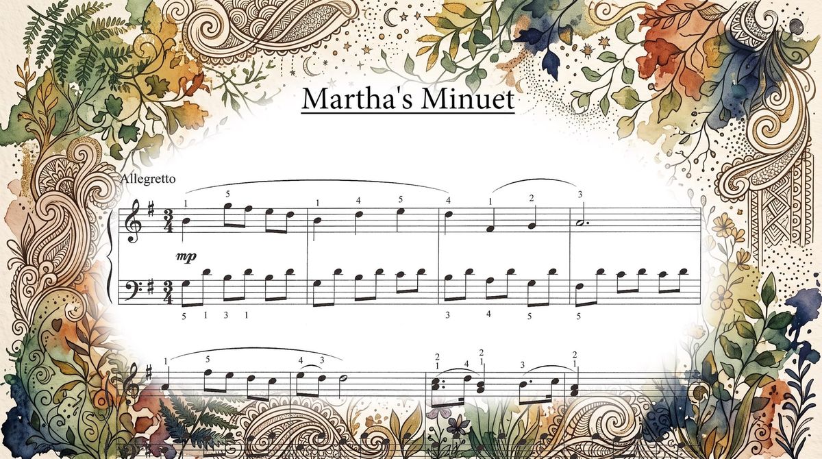 Martha's Minuet - Intermediate Piano Sheet Music