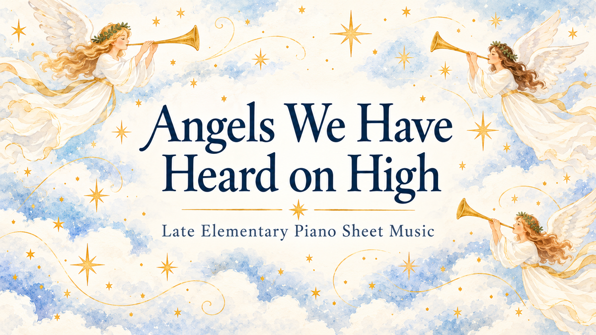 Angels We Have Heard on High - Late Elementary Piano Sheet Music