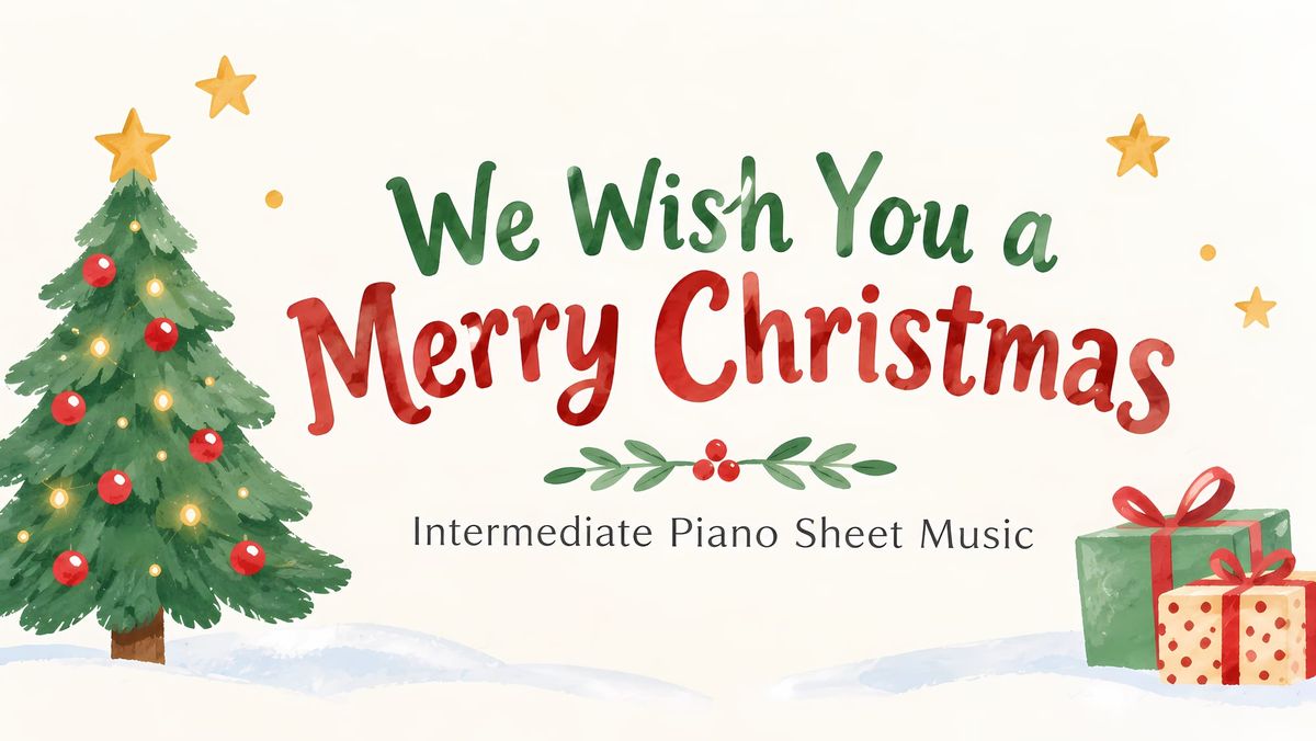 We Wish You a Merry Christmas - Intermediate Piano Sheet Music