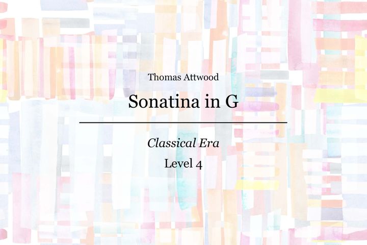 Thomas Attwood - Sonatina in G - Piano Sheet Music