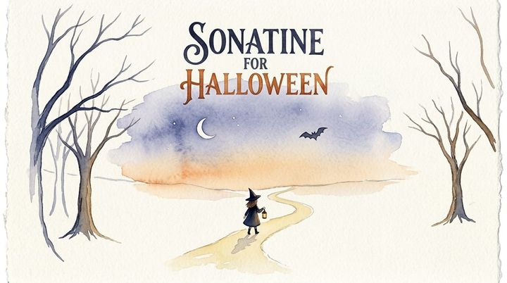 Sonatine for Halloween - Early Intermediate Piano Sheet Music