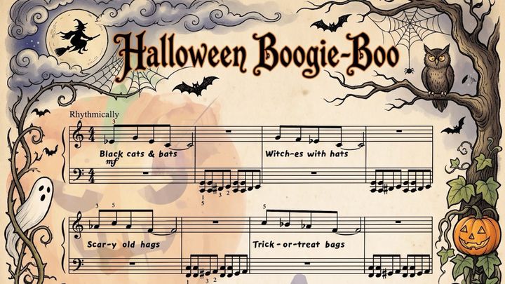 Halloween Boogie-Boo - Early Intermediate Piano Sheet Music