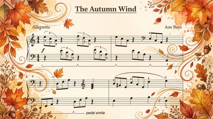 The Autumn Wind - Intermediate Piano Sheet Music