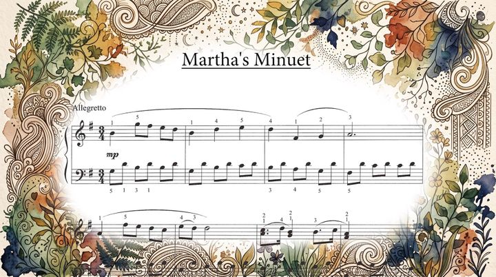 Martha's Minuet - Intermediate Piano Sheet Music