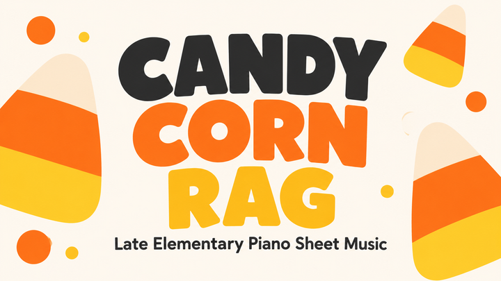 Candy Corn Rag - Late Elementary Piano Sheet Music