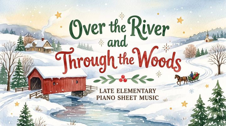 Over the River and Through the Woods - Late Elementary Piano Sheet Music