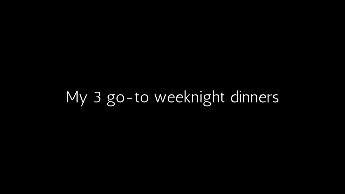 5-minute dinner formula for hectic days