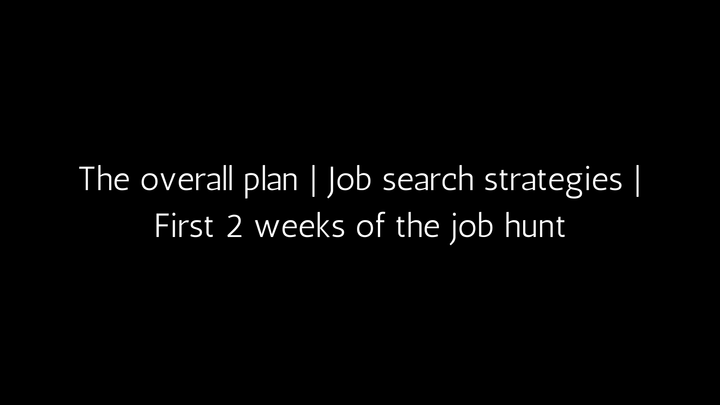 Job searching as a generalist pt 1