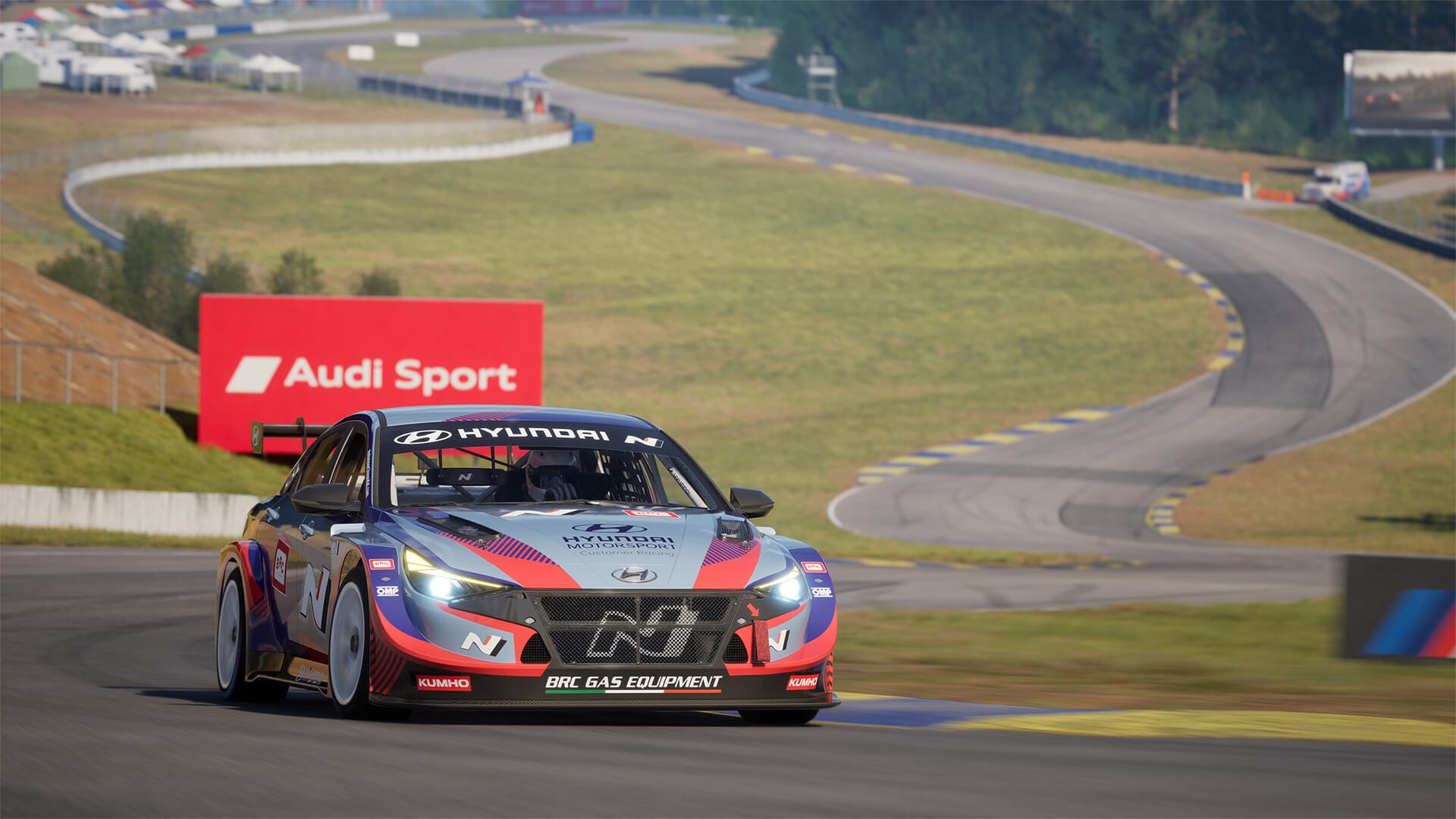 A Hyundai Elantra N TCR could through the s-bend section at Road Atlanta.