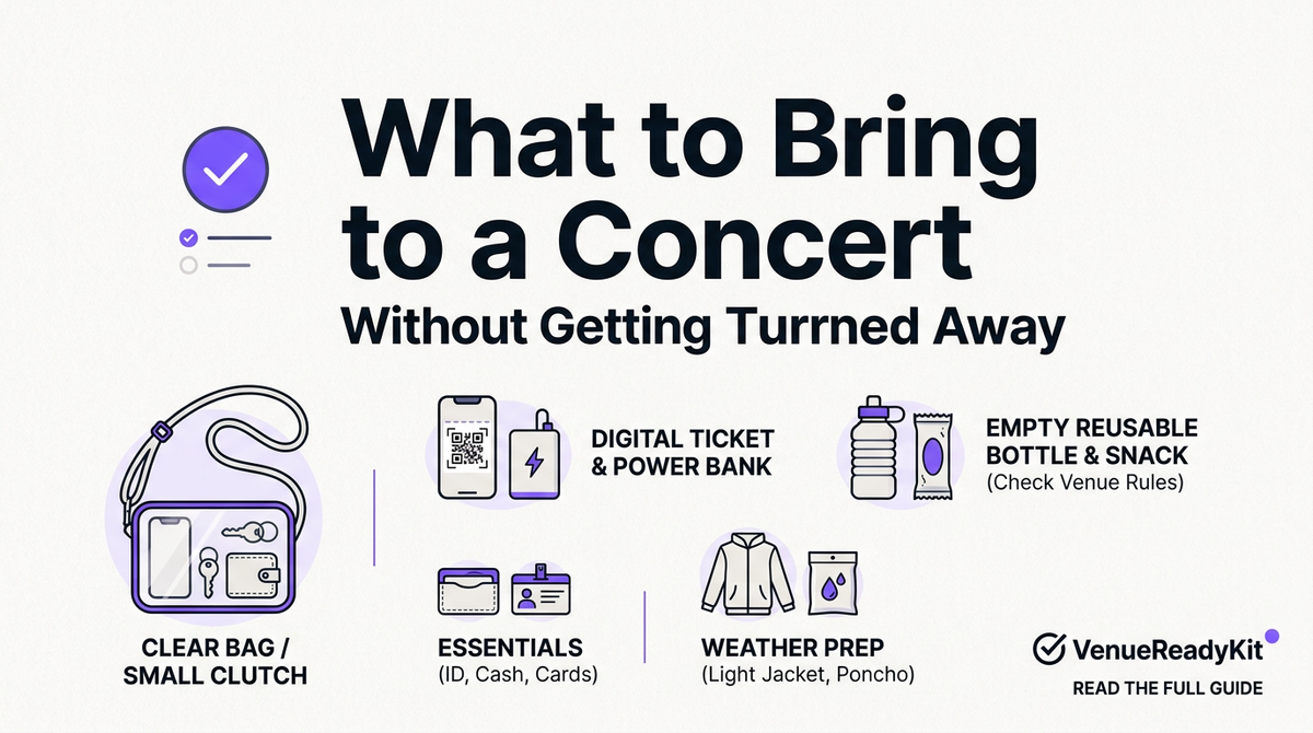 What to bring to a concert without getting turned away