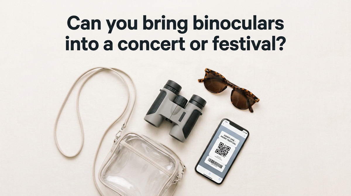 Can you bring binoculars into a concert or festival?