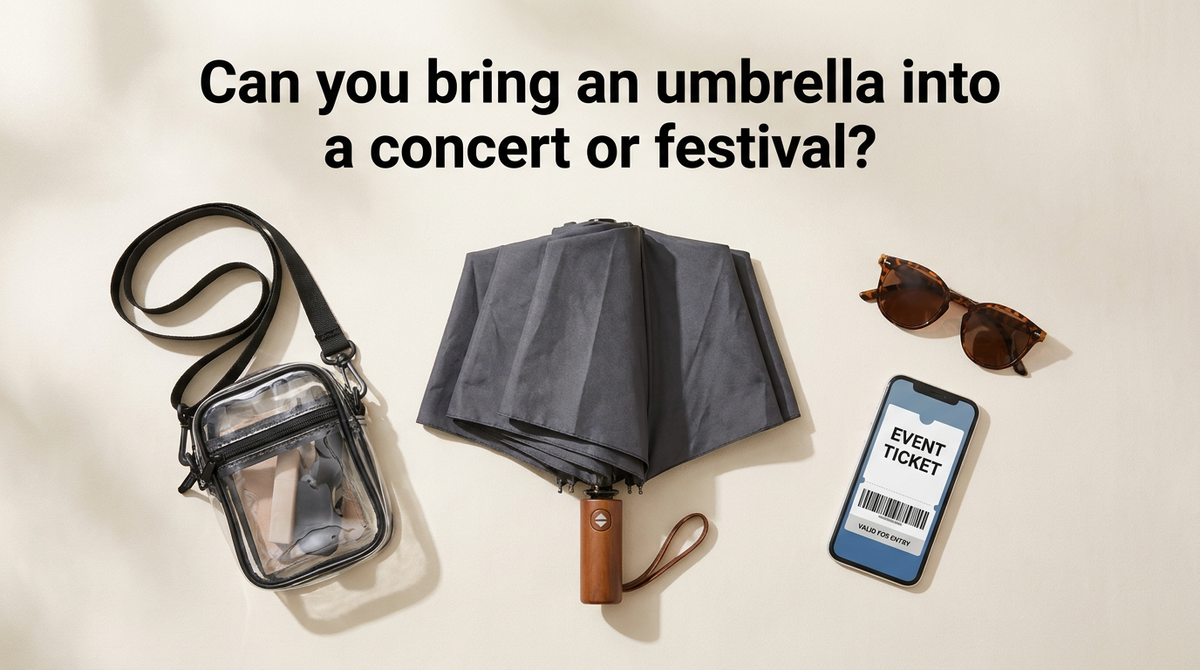 Can you bring an umbrella into a concert or festival?