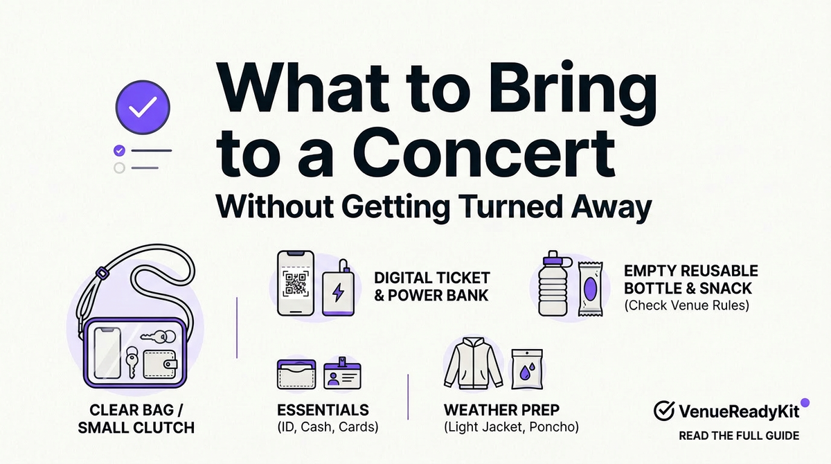 What to bring to a concert without getting turned away