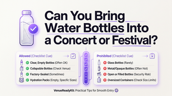 Can you bring water bottles into a concert or festival?