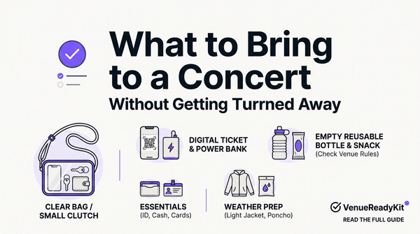 What to bring to a concert without getting turned away