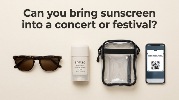 Can you bring sunscreen into a concert or festival?