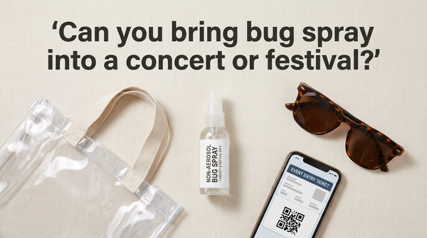 Can you bring bug spray into a concert or festival?