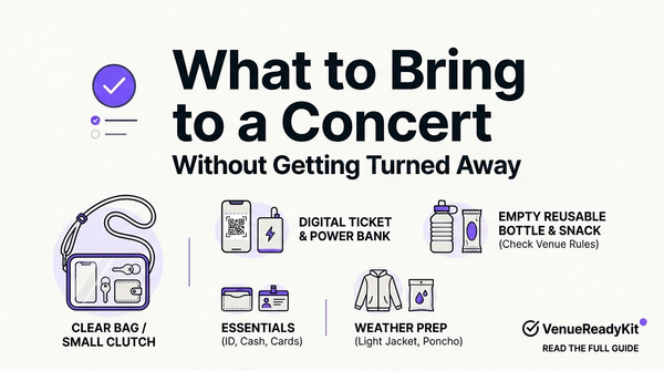 What to bring to a concert without getting turned away