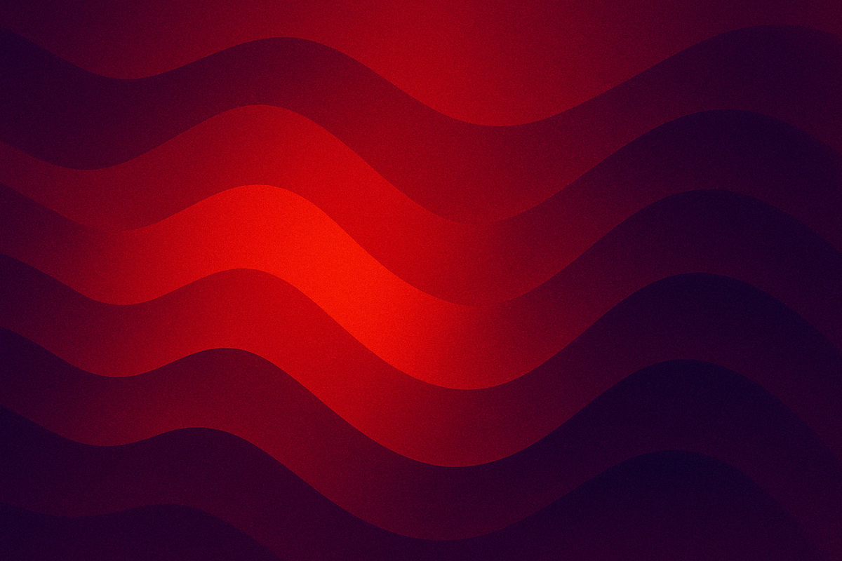 AI generated image of abstract multicoloured waveforms.