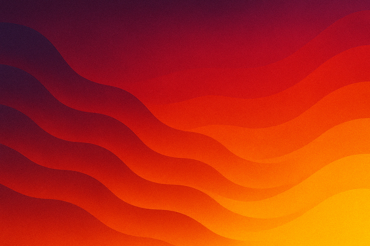 AI generated image of abstract multicoloured waveforms.