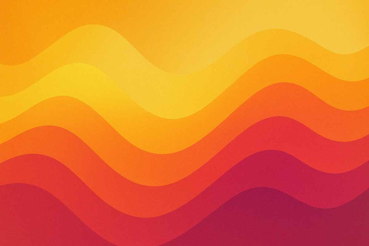 AI generated image of abstract multicoloured waveforms.