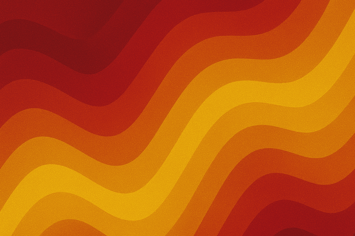 AI generated image of abstract multicoloured waveforms.