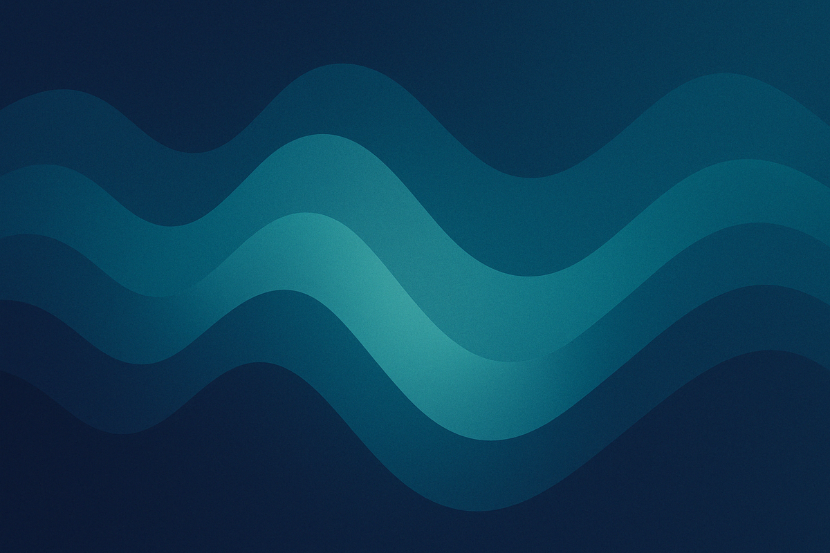 AI generated image of abstract multicoloured waveforms.