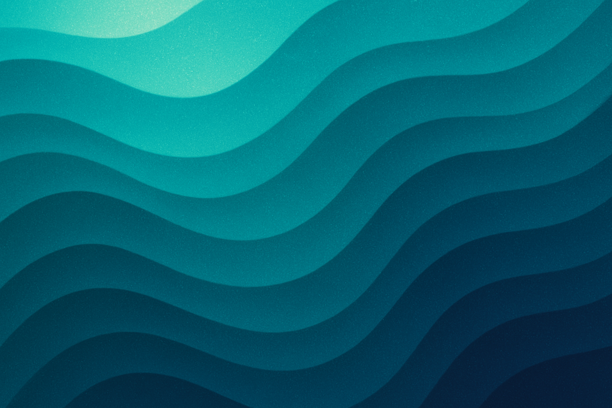 AI generated image of abstract multicoloured waveforms.